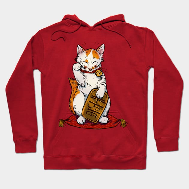 Maneki Neko Hoodie by Pandemonium